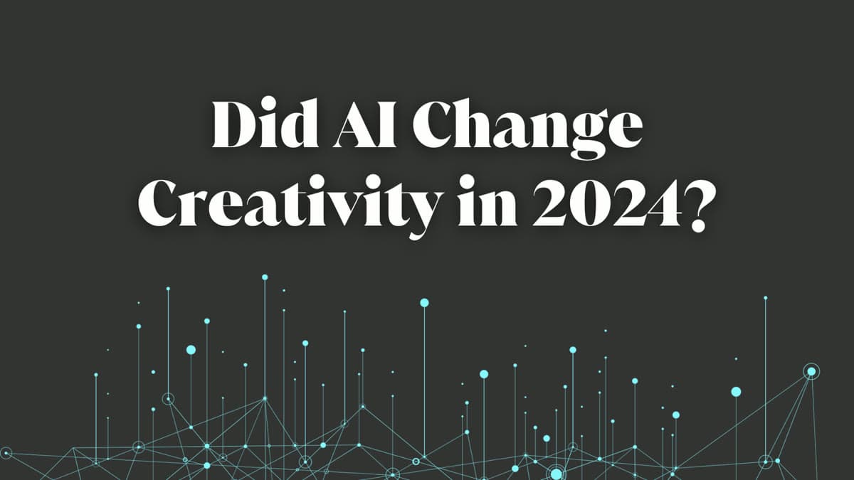 Abstract editorial artwork illustrating artificial intelligence and creativity